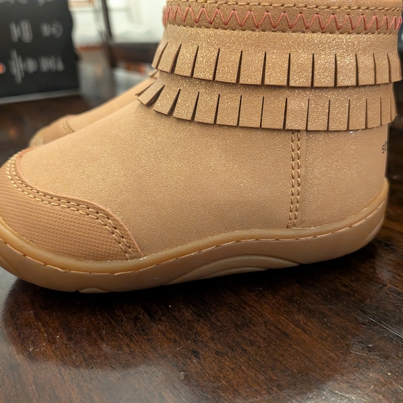 Stride Rite Tan Kids Fringe Boots - Picture 3 of 11